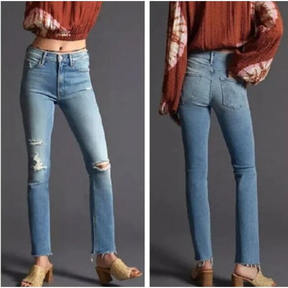 Mother The Mid Rise Dazzler Ankle Fray Weekend Kitten Size 26 - Picture 1 of 11